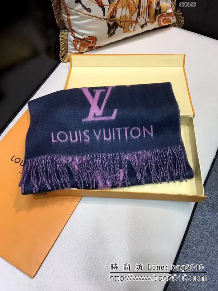 路易威登LV2018秋冬新款加厚羊絨圍巾 霍思燕款 688048 LLWJ6038